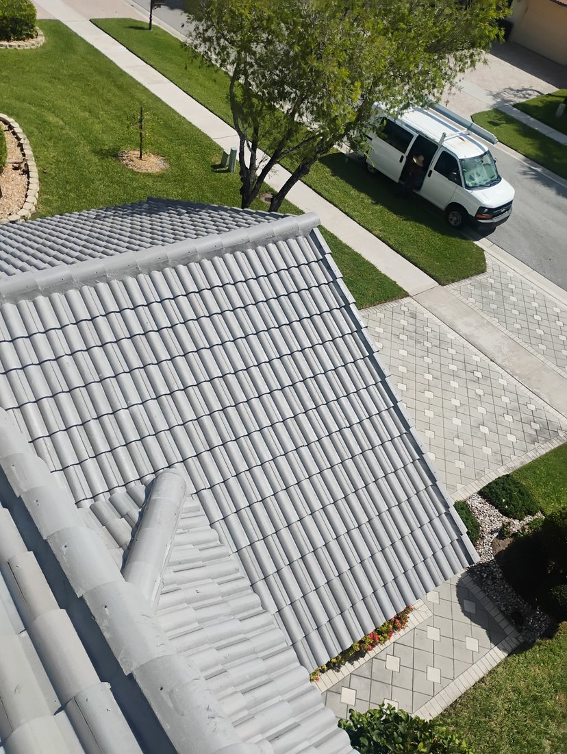 Completed tile roof project