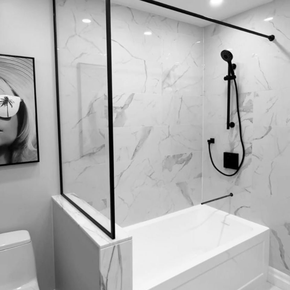 Full bathroom renovation with plumbing and electrical