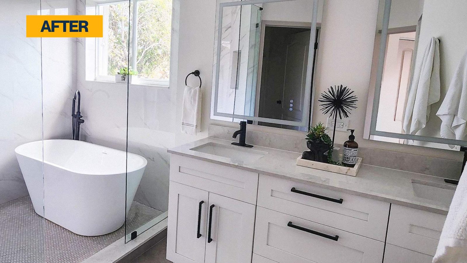 New modern bathroom after remodel