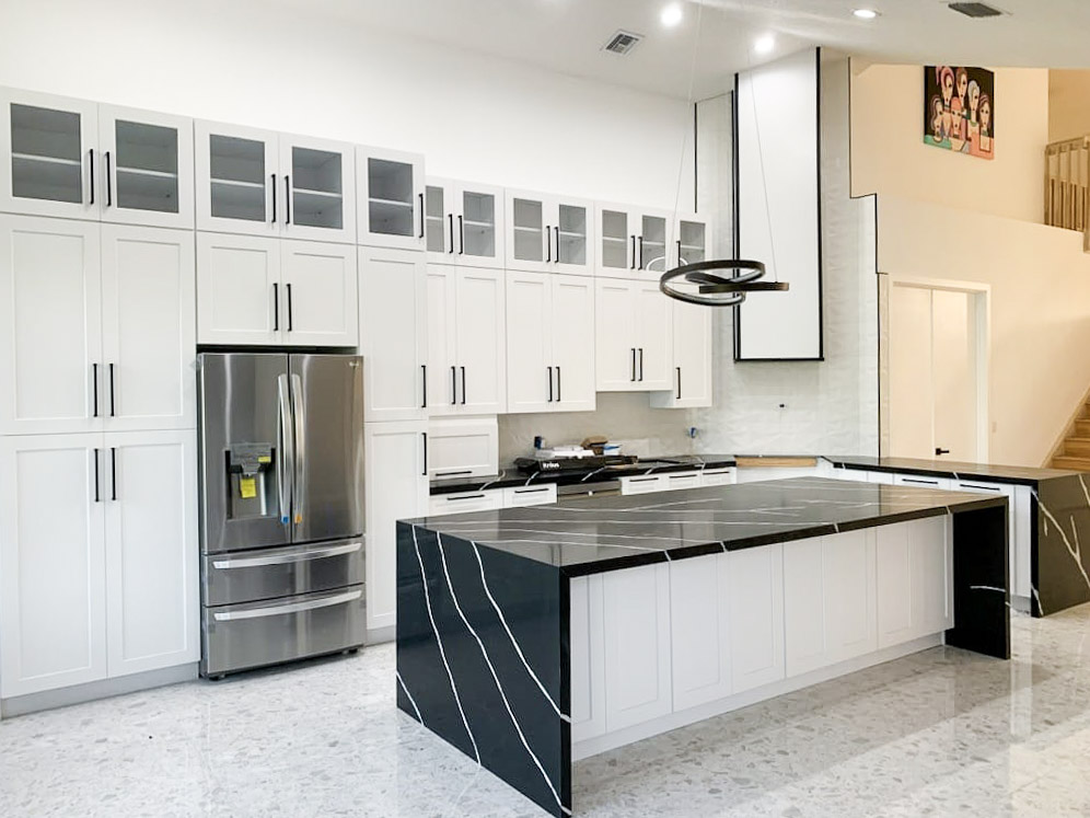 Custom kitchen cabinet installation