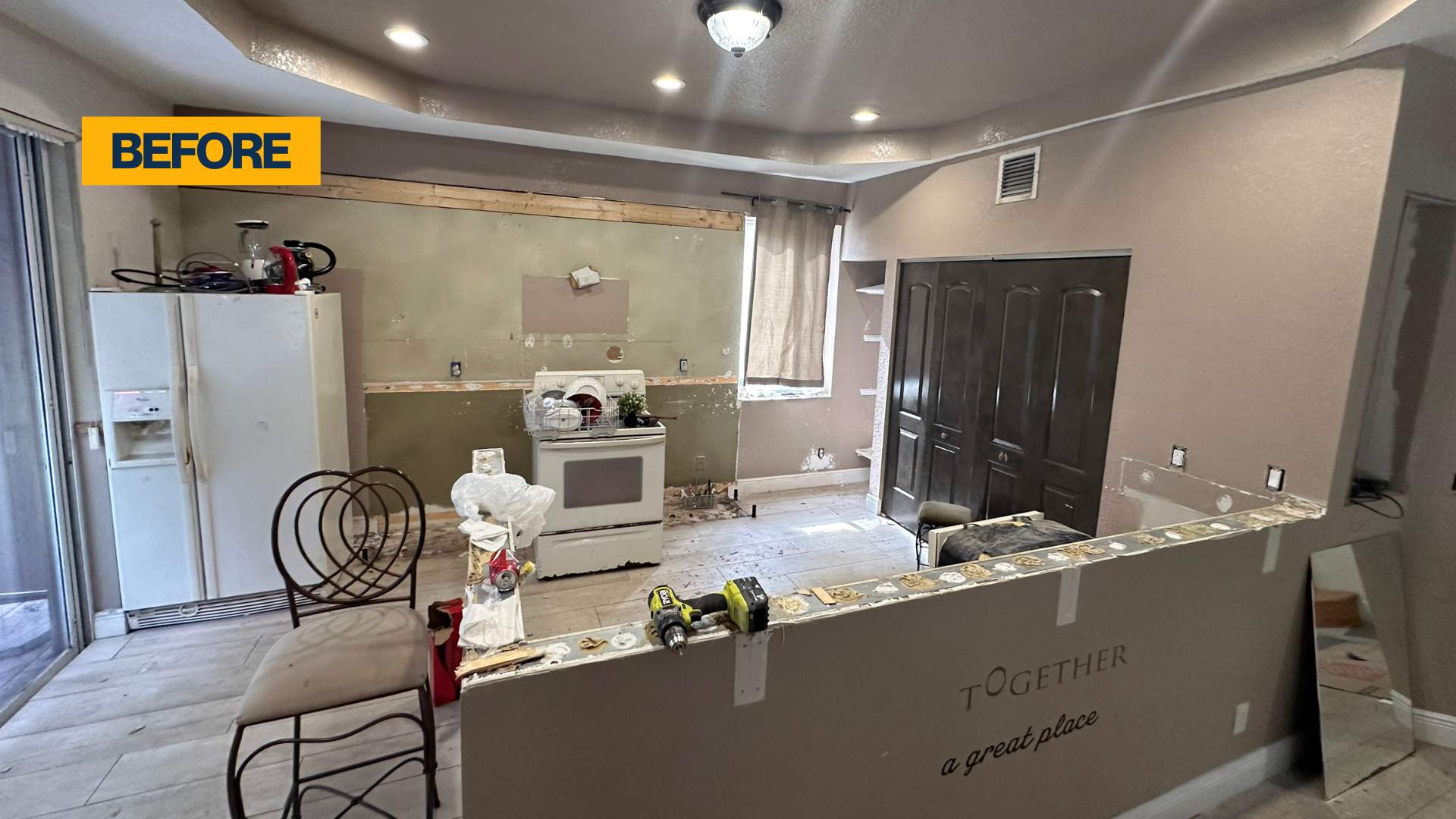 Old, dated kitchen before remodel