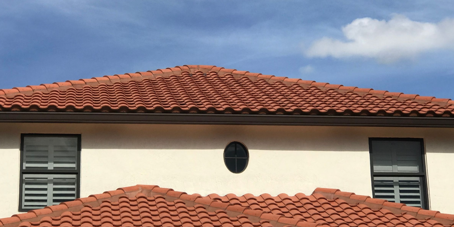 Matched barrel tile roof planes on a Pembroke Shores home, Pembroke Pines FL