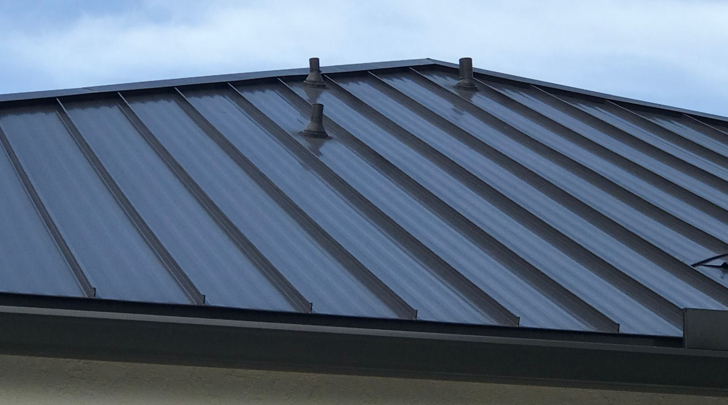Standing-seam metal roof with concealed fasteners on a Spring Valley home, Pembroke Pines FL