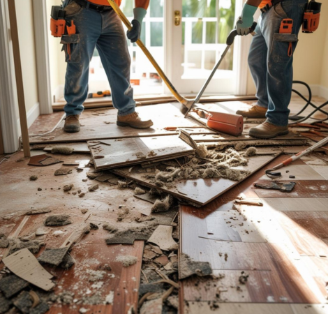 Handling old flooring removal as part of your flooring remodeling services