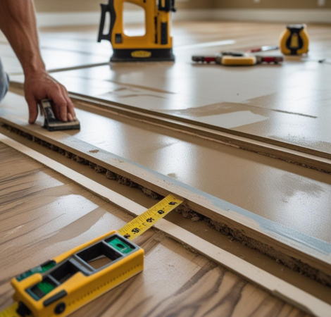 Subfloor Preparation: Ensuring a level, stable foundation for your new flooring
