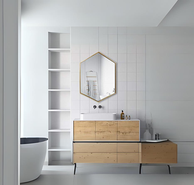 Hexagon Bathroom Mirrors