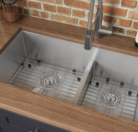Low Divider Double Basin Sink